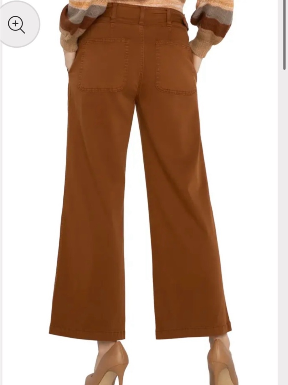 Liverpool High Rise Cinch Waist Wide Leg Pant - Jasper Brown - Size 6/28 - Picture 3 of 10